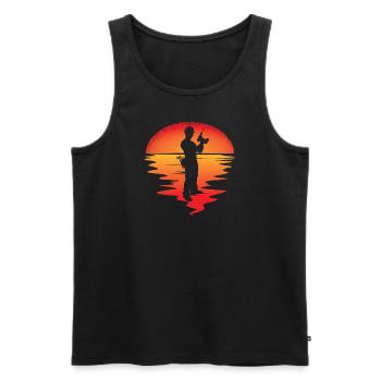 Artisans d’idées cadeaux DIY - Débardeur bio Premium Homme - noir - Devant - Michal (187cm)