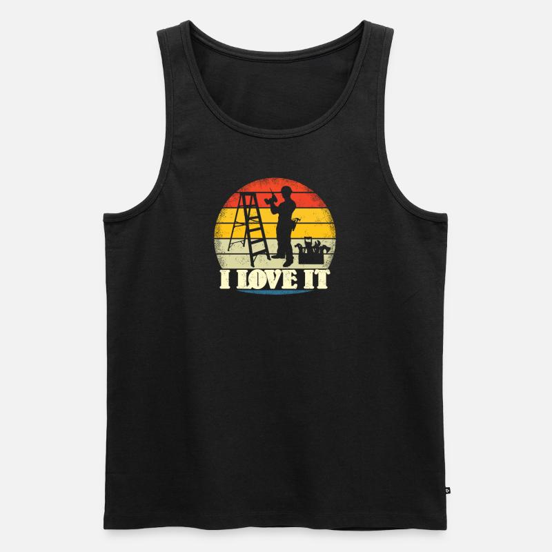 Heimwerker Geschenkidee Handwerker - Männer Premium Bio Tank Top - Schwarz