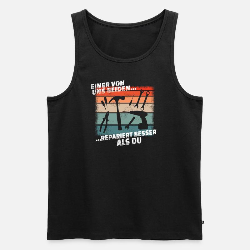 Heimwerker Geschenkidee Handwerker - Männer Premium Bio Tank Top - Schwarz