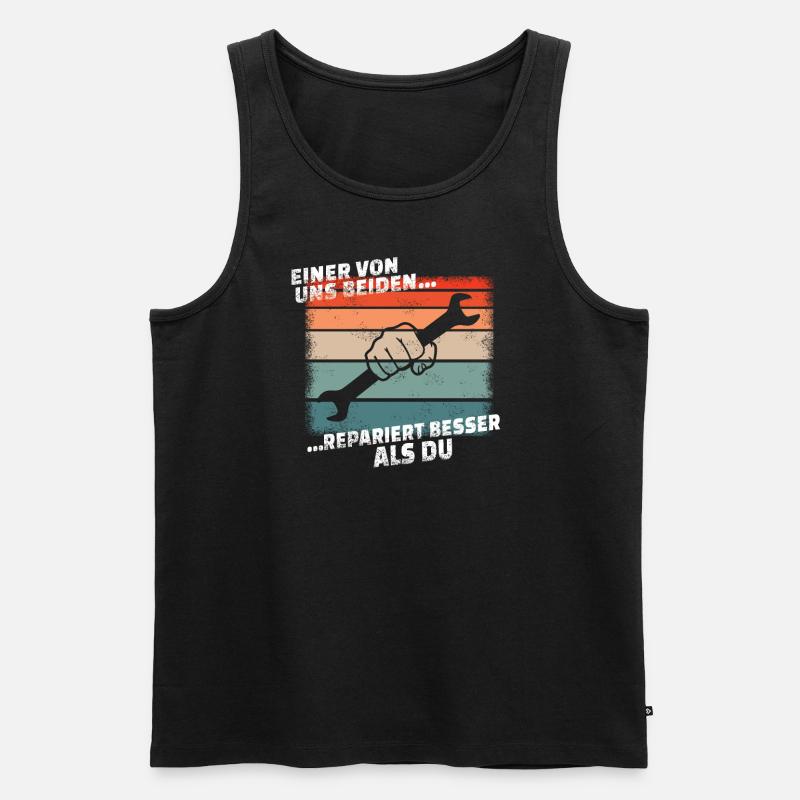 Heimwerker Geschenkidee Handwerker - Männer Premium Bio Tank Top - Schwarz