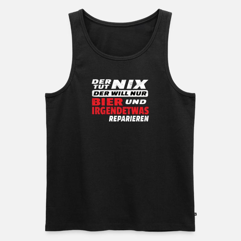 Heimwerker Geschenkidee Handwerker - Männer Premium Bio Tank Top - Schwarz