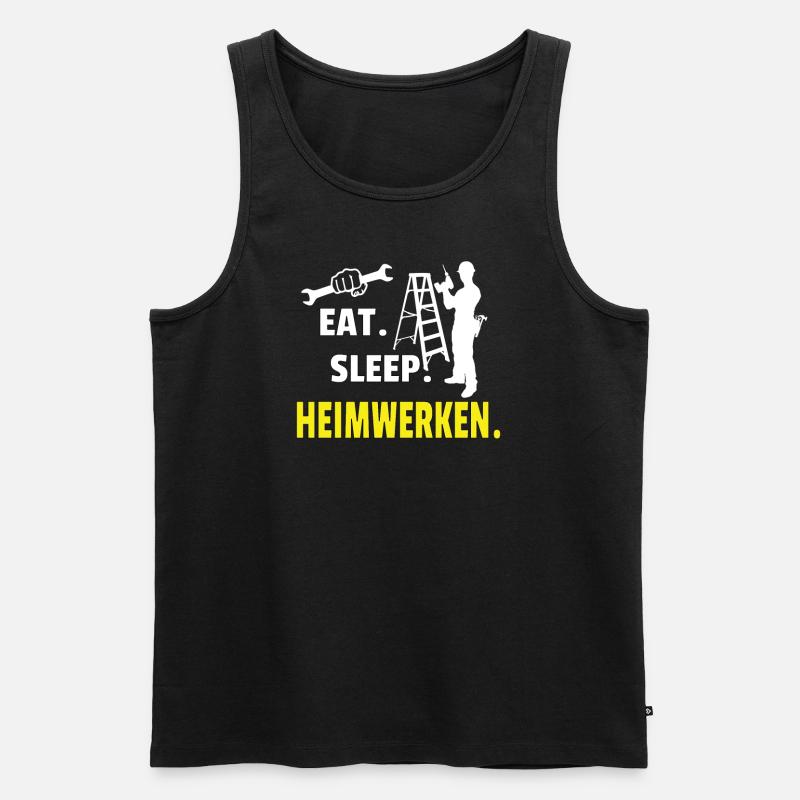 Heimwerker Geschenkidee Handwerker - Männer Premium Bio Tank Top - Schwarz