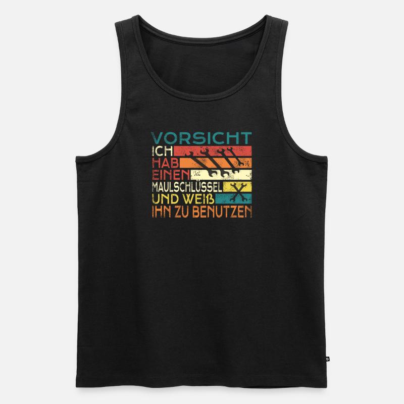 Heimwerker Geschenkidee Handwerker - Männer Premium Bio Tank Top - Schwarz