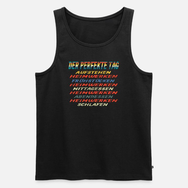 Heimwerker Geschenkidee Handwerker - Männer Premium Bio Tank Top - Schwarz