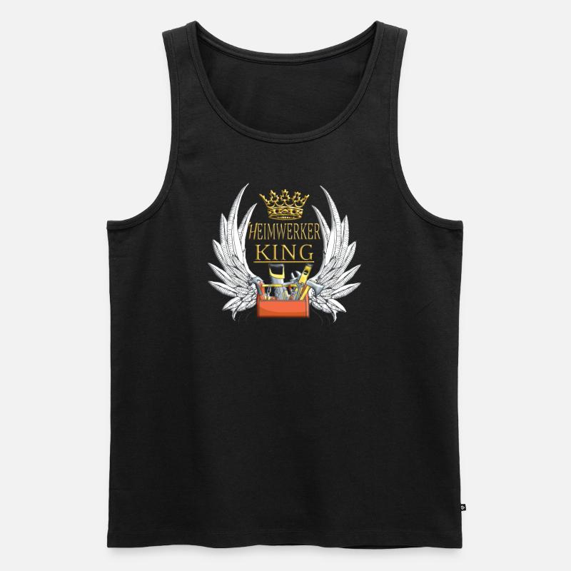 Heimwerker Geschenkidee Handwerker - Männer Premium Bio Tank Top - Schwarz