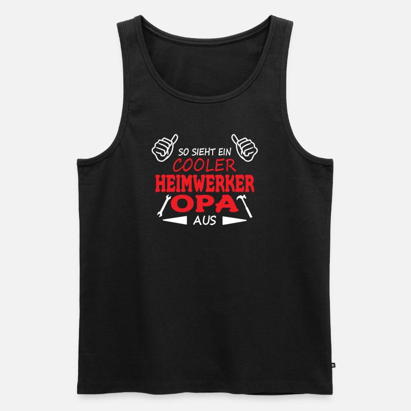 Heimwerker Geschenkidee Handwerker - Männer Premium Bio Tank Top - Schwarz
