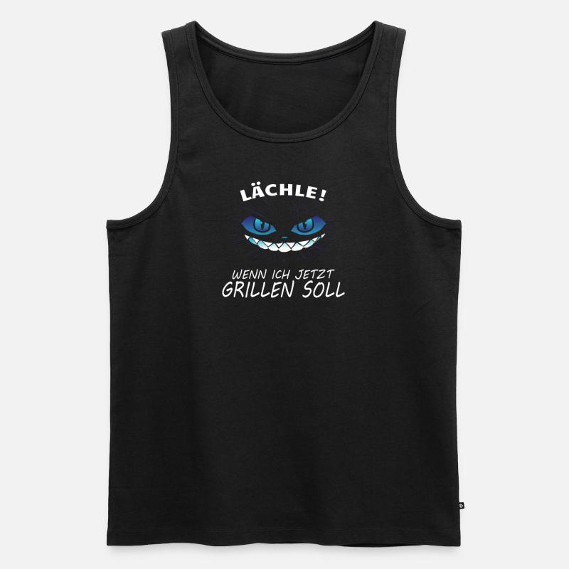 Grillen und Camper Geschenkidee - Männer Premium Bio Tank Top - Schwarz