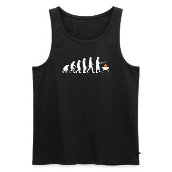 Grillen und Camper Geschenkidee - Männer Premium Bio Tank Top - Schwarz - Vorne - Michal (187cm)