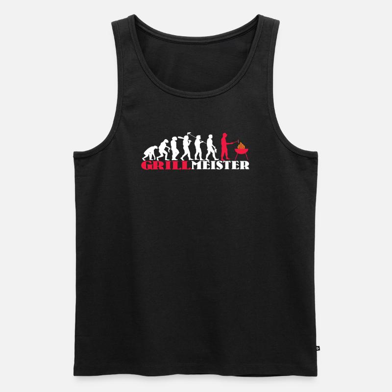 Grillen und Camper Geschenkidee - Männer Premium Bio Tank Top - Schwarz