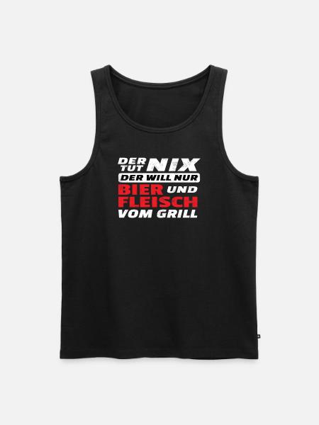 Grillen und Camper Geschenkidee - Männer Premium Bio Tank Top - Schwarz