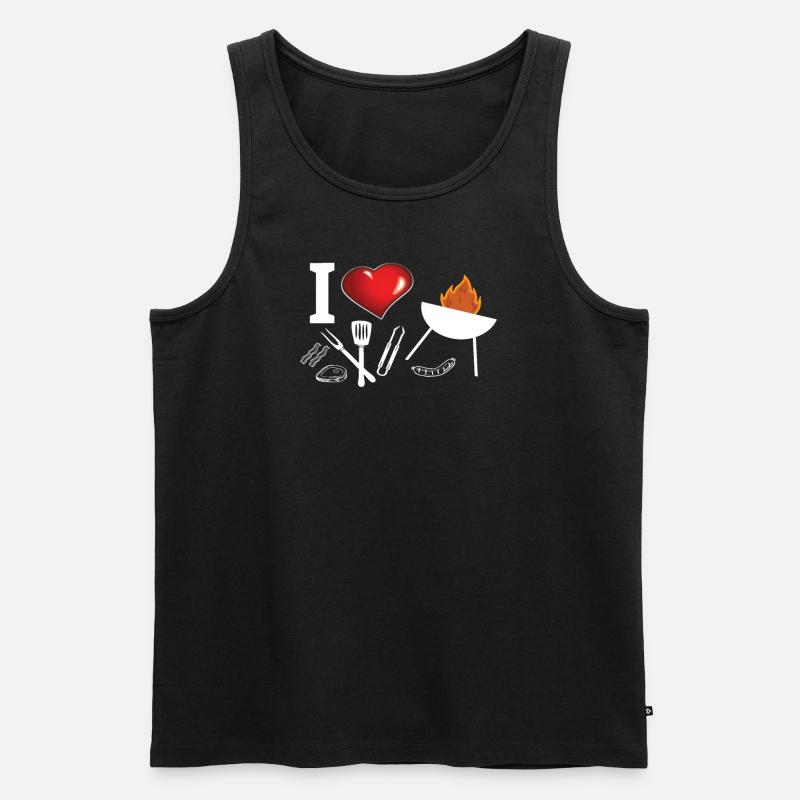 Barbecuing and Camper Gift Idea - Men's Premium Organic Tank Top - black