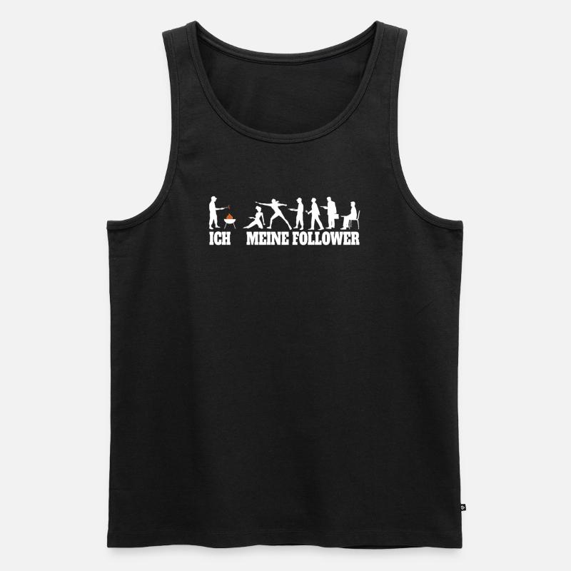Grillen und Camper Geschenkidee - Männer Premium Bio Tank Top - Schwarz