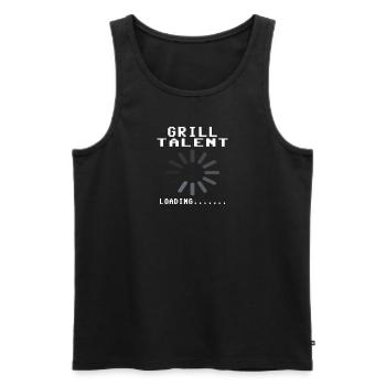 Grillen und Camper Geschenkidee - Männer Premium Bio Tank Top - Schwarz - Vorne - Michal (187cm)