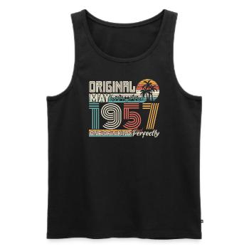 May 1957 birthday May 1957 gift 1957 - Men's Premium Organic Tank Top - black - Front - Michal (187cm)