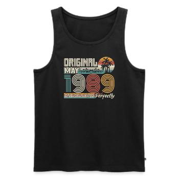 May 1989 birthday May 1989 gift 1989 - Men's Premium Organic Tank Top - black - Front - Michal (187cm)