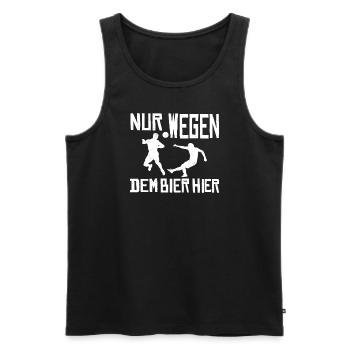 Fußballzubehör Geschenkidee Fußballfan - Männer Premium Bio Tank Top - Schwarz - Vorne - Michal (187cm)