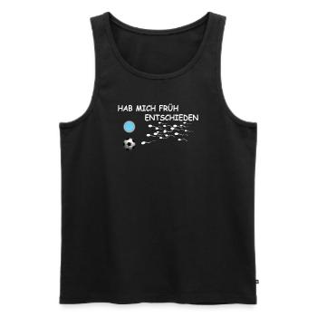 Fußballzubehör Geschenkidee Fußballfan - Männer Premium Bio Tank Top - Schwarz - Vorne - Michal (187cm)