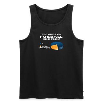 Fußballzubehör Geschenkidee Fußballfan - Männer Premium Bio Tank Top - Schwarz - Vorne - Michal (187cm)