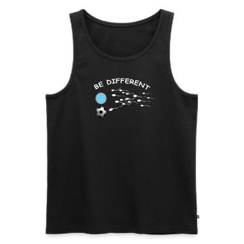 Fußballzubehör Geschenkidee Fußballfan - Männer Premium Bio Tank Top - Schwarz - Vorne - Michal (187cm)