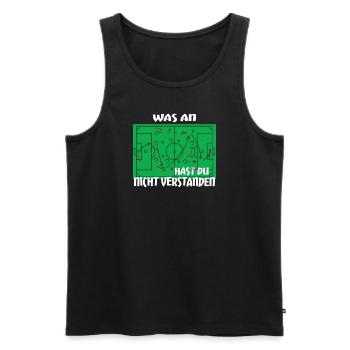 Football Accessories Gift Idea Football Fan - Men's Premium Organic Tank Top - black - Front - Michal (187cm)