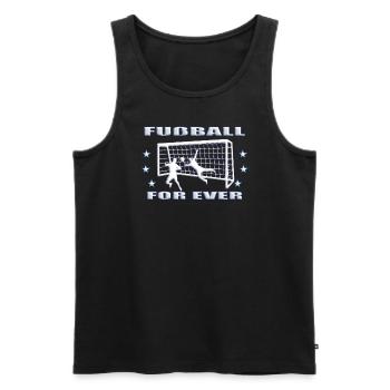 Fußballzubehör Geschenkidee Fußballfan - Männer Premium Bio Tank Top - Schwarz - Vorne - Michal (187cm)