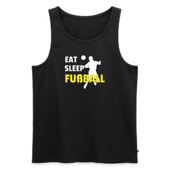 Fußballzubehör Geschenkidee Fußballfan - Männer Premium Bio Tank Top - Schwarz - Vorne - Michal (187cm)