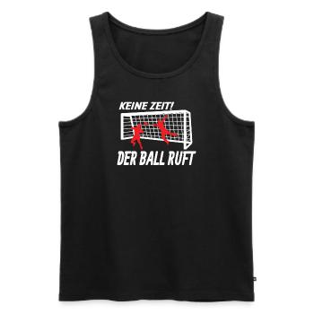 Fußballzubehör Geschenkidee Fußballfan - Männer Premium Bio Tank Top - Schwarz - Vorne - Michal (187cm)