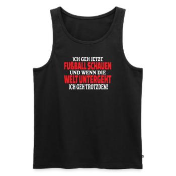 Fußballzubehör Geschenkidee Fußballfan - Männer Premium Bio Tank Top - Schwarz - Vorne - Michal (187cm)