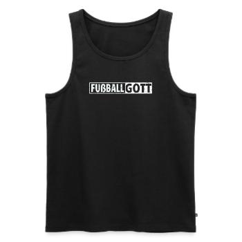 Fußballzubehör Geschenkidee Fußballfan - Männer Premium Bio Tank Top - Schwarz - Vorne - Michal (187cm)