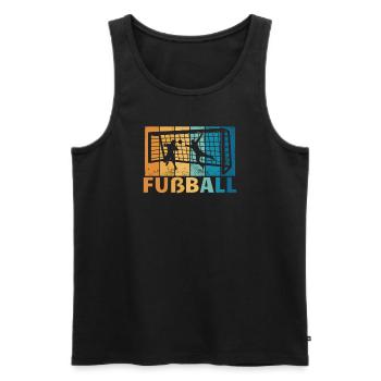 Fußballzubehör Geschenkidee Fußballfan - Männer Premium Bio Tank Top - Schwarz - Vorne - Michal (187cm)