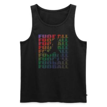 Fußballzubehör Geschenkidee Fußballfan - Männer Premium Bio Tank Top - Schwarz - Vorne - Michal (187cm)