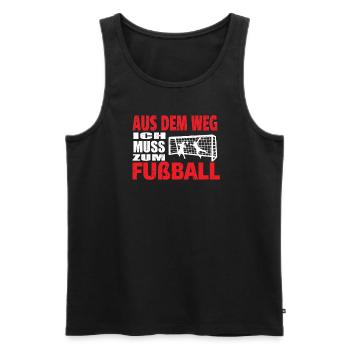 Fußballzubehör Geschenkidee Fußballfan - Männer Premium Bio Tank Top - Schwarz - Vorne - Michal (187cm)