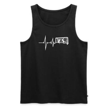 Fußballzubehör Geschenkidee Fußballfan - Männer Premium Bio Tank Top - Schwarz - Vorne - Michal (187cm)