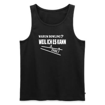 Bowling Zubehör mit Bowling Motiv - Männer Premium Bio Tank Top - Schwarz - Vorne - Michal (187cm)