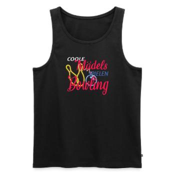 Bowling Zubehör mit Bowling Motiv - Männer Premium Bio Tank Top - Schwarz - Vorne - Michal (187cm)