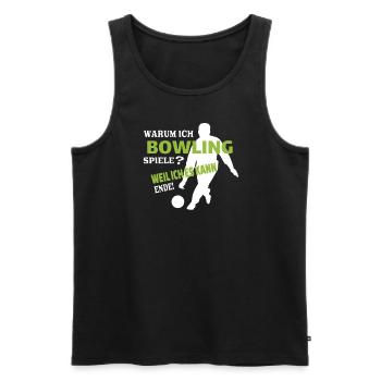 Bowling Zubehör mit Bowling Motiv - Männer Premium Bio Tank Top - Schwarz - Vorne - Michal (187cm)