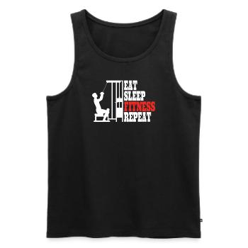 Accessoires de fitness pour les sportifs - Débardeur bio Premium Homme - noir - Devant - Michal (187cm)