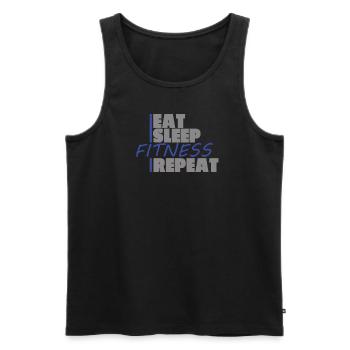 Fitness accessories for athletes - Men's Premium Organic Tank Top - black - Front - AI Model Male 178 light (178cm)