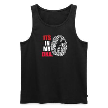 Fitness accessories for athletes - Men's Premium Organic Tank Top - black - Front - AI Model Male 178 light (178cm)