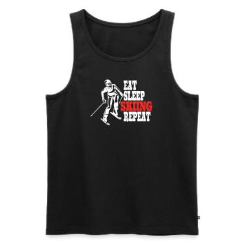 Ski accessories for skiers - Men's Premium Organic Tank Top - black - Front - Michal (187cm)