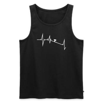 Ski accessories for skiers - Men's Premium Organic Tank Top - black - Front - Michal (187cm)