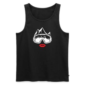 Ski accessories for skiers - Men's Premium Organic Tank Top - black - Front - Michal (187cm)