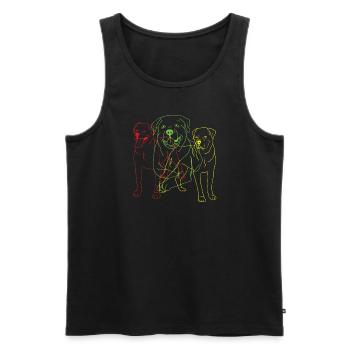 Accessoires pour chiens Rottweiler Propriétaires de chiens - Débardeur bio Premium Homme - noir - Devant - Michal (187cm)