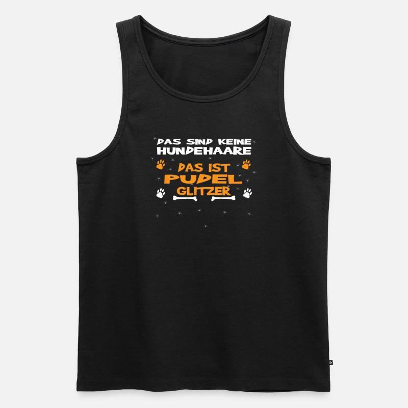 Hundezubehör Pudel Hundebesitzer - Männer Premium Bio Tank Top - Schwarz