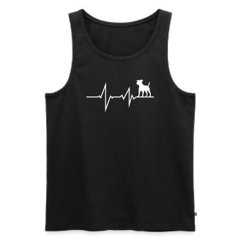 Accessoires pour chiens Terrier Propriétaires de chiens - Débardeur bio Premium Homme - noir - Devant - Michal (187cm)