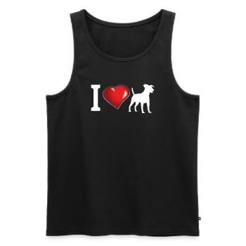 Accessoires pour chiens Terrier Propriétaires de chiens - Débardeur bio Premium Homme - noir - Devant - Michal (187cm)