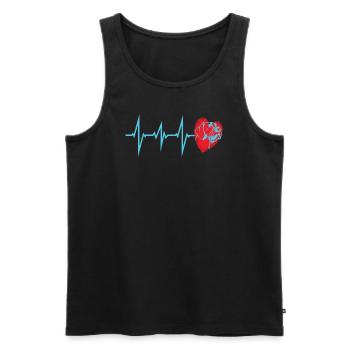 Dogs German Wirehaired Dog Owners - Men's Premium Organic Tank Top - black - Front - Michal (187cm)