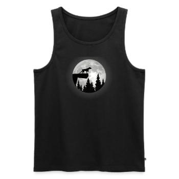 Dogs German Wirehaired Dog Owners - Men's Premium Organic Tank Top - black - Front - Michal (187cm)