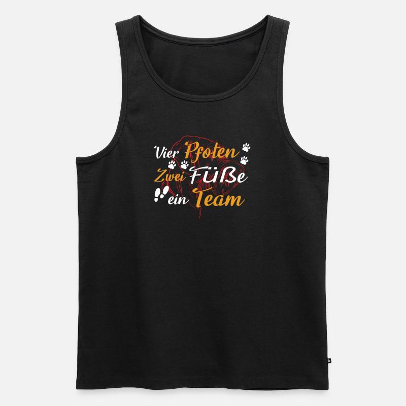 Hunde Deutsch Drahthaar Hundebesitzer - Männer Premium Bio Tank Top - Schwarz