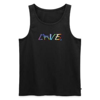 Dogs German Wirehaired Dog Owners - Men's Premium Organic Tank Top - black - Front - Michal (187cm)